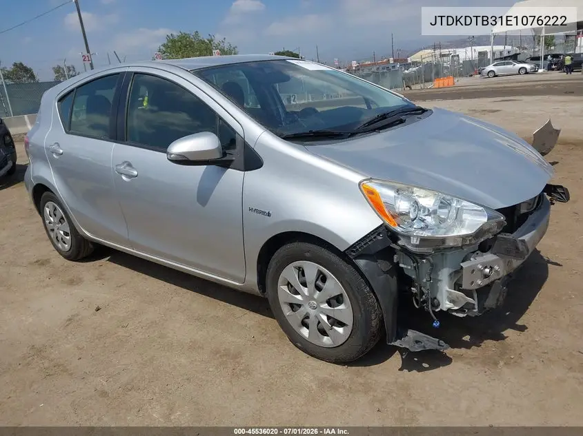 2014 Toyota Prius C Three VIN: JTDKDTB31E1076222 Lot: 45536020