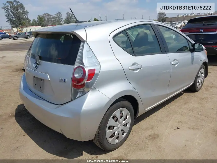 2014 Toyota Prius C Three VIN: JTDKDTB31E1076222 Lot: 45536020