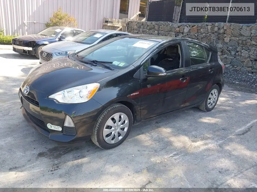 2014 Toyota Prius C One VIN: JTDKDTB38E1070613 Lot: 45555343