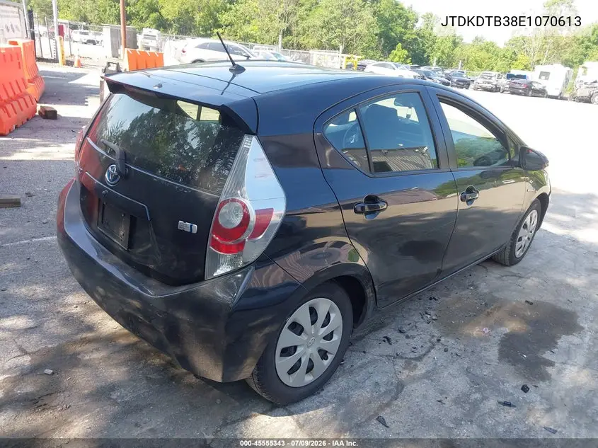 2014 Toyota Prius C One VIN: JTDKDTB38E1070613 Lot: 45555343