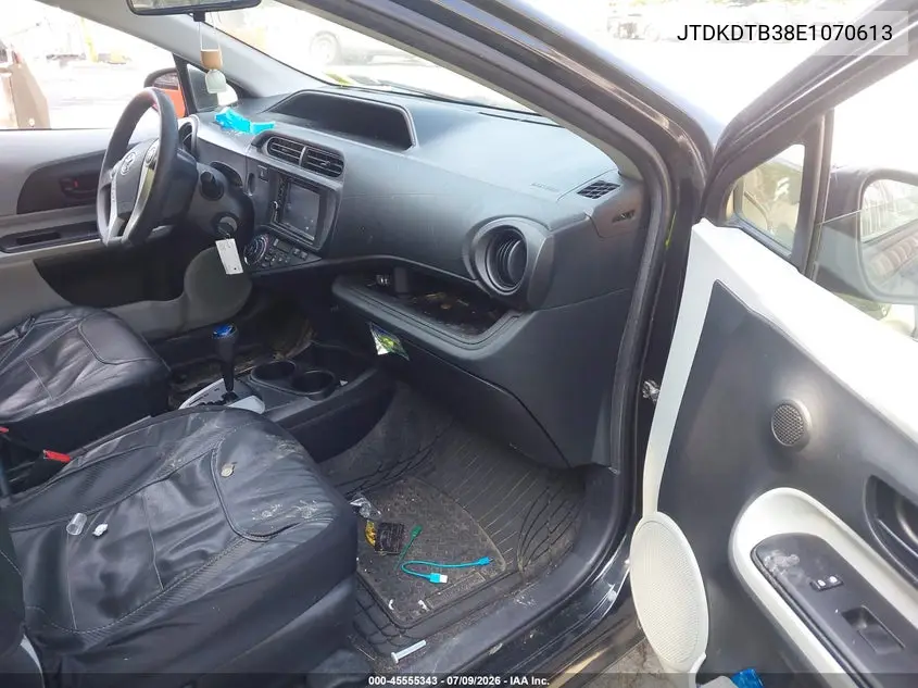 2014 Toyota Prius C One VIN: JTDKDTB38E1070613 Lot: 45555343
