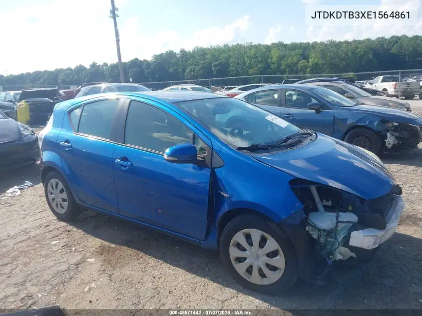 2014 Toyota Prius C One VIN: JTDKDTB3XE1564861 Lot: 45571442