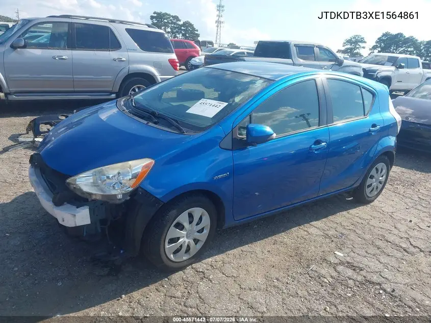 2014 Toyota Prius C One VIN: JTDKDTB3XE1564861 Lot: 45571442