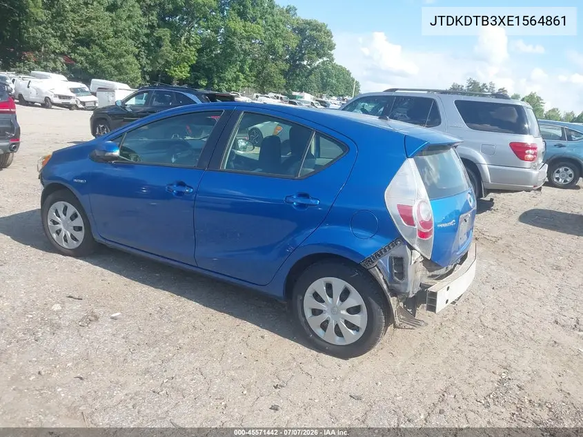 2014 Toyota Prius C One VIN: JTDKDTB3XE1564861 Lot: 45571442