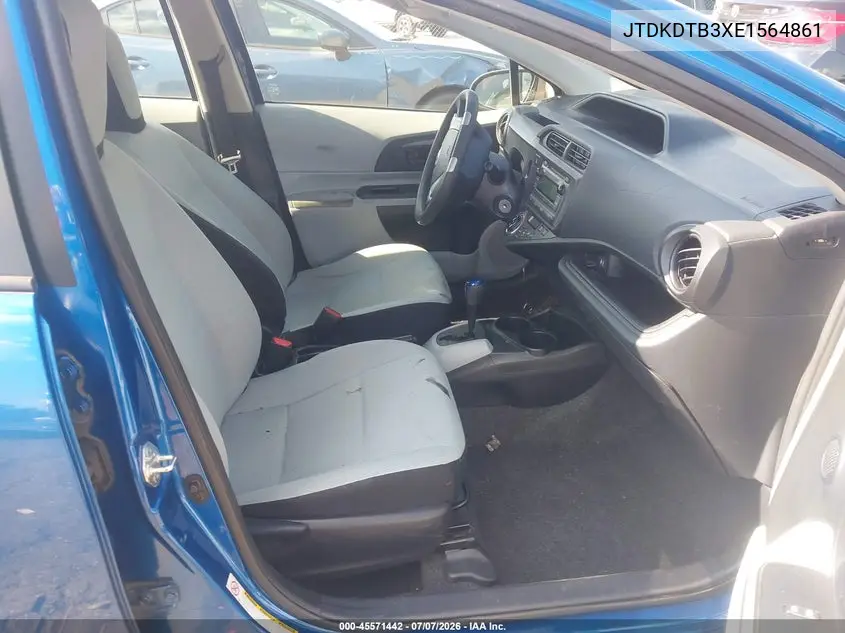 2014 Toyota Prius C One VIN: JTDKDTB3XE1564861 Lot: 45571442
