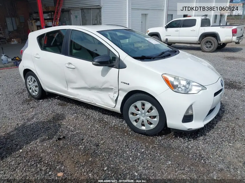 2014 Toyota Prius C One VIN: JTDKDTB38E1060924 Lot: 45577421