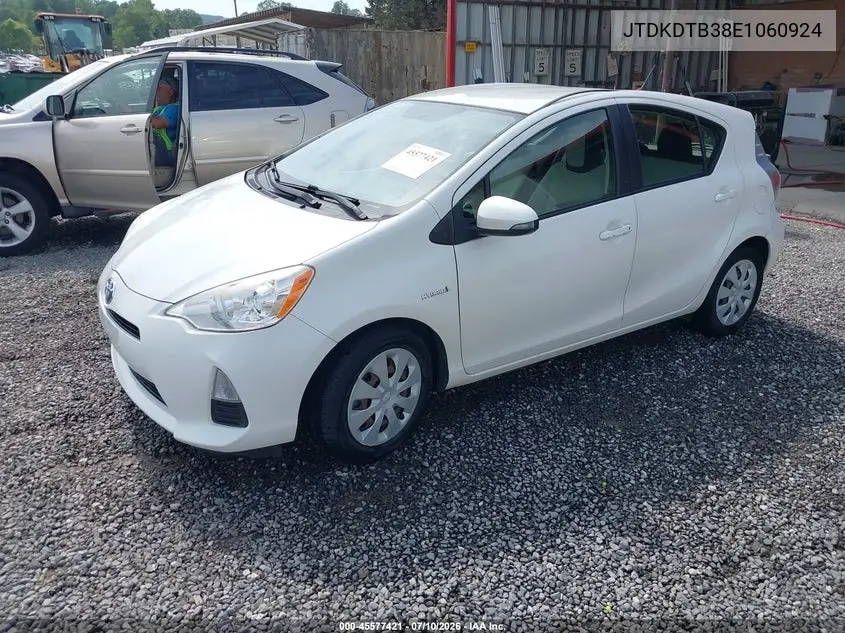 2014 Toyota Prius C One VIN: JTDKDTB38E1060924 Lot: 45577421