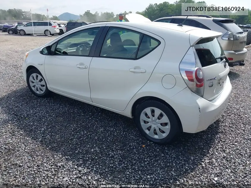 2014 Toyota Prius C One VIN: JTDKDTB38E1060924 Lot: 45577421