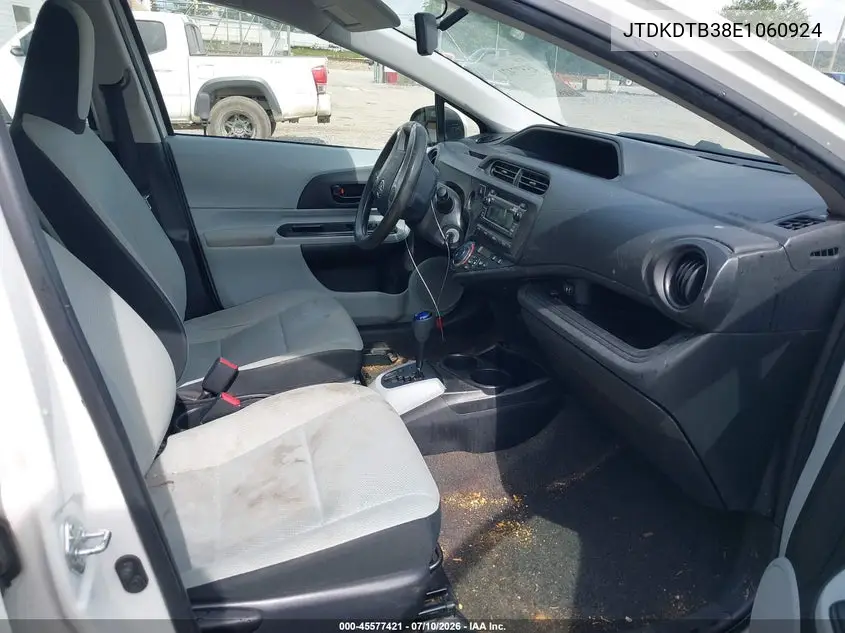 2014 Toyota Prius C One VIN: JTDKDTB38E1060924 Lot: 45577421