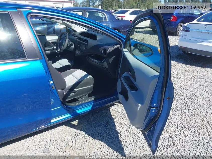2014 Toyota Prius C Three VIN: JTDKDTB38E1059952 Lot: 45581874