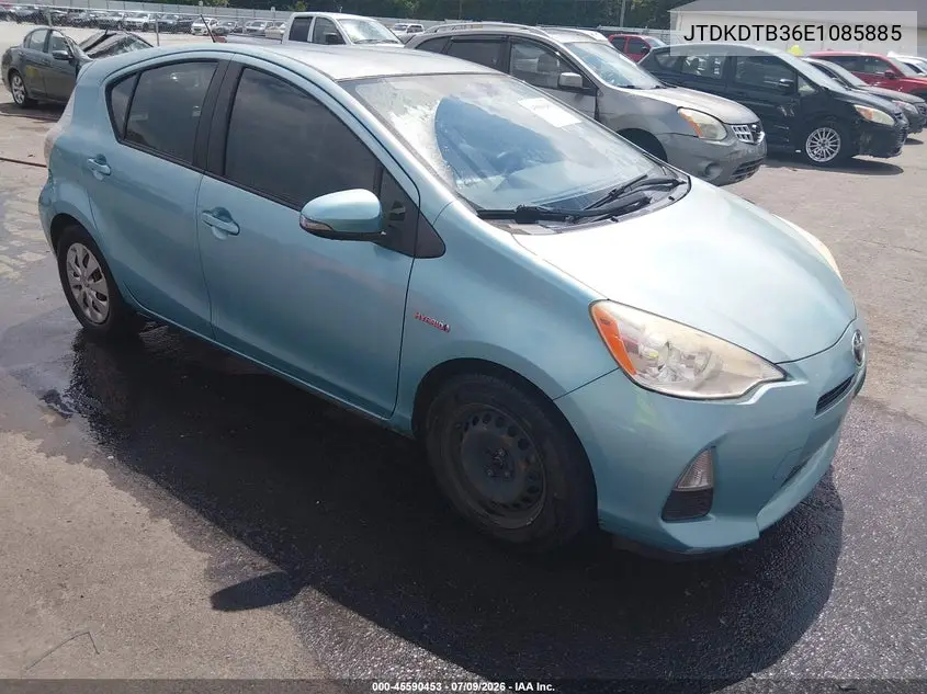 2014 Toyota Prius C One VIN: JTDKDTB36E1085885 Lot: 45590453