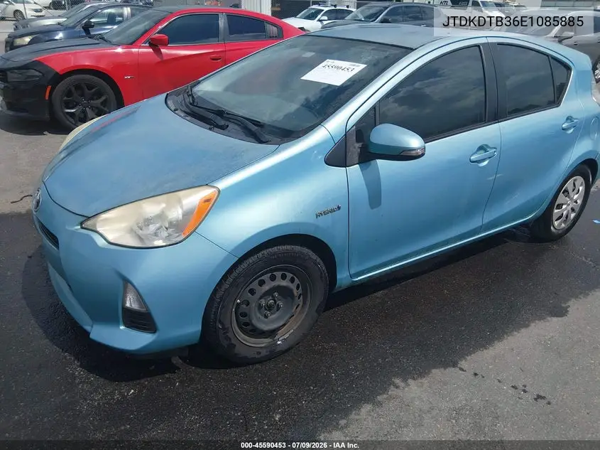 2014 Toyota Prius C One VIN: JTDKDTB36E1085885 Lot: 45590453
