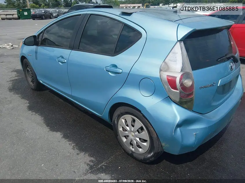 2014 Toyota Prius C One VIN: JTDKDTB36E1085885 Lot: 45590453