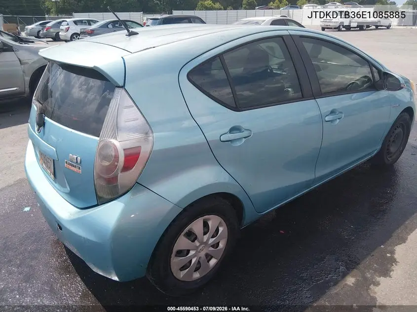 2014 Toyota Prius C One VIN: JTDKDTB36E1085885 Lot: 45590453