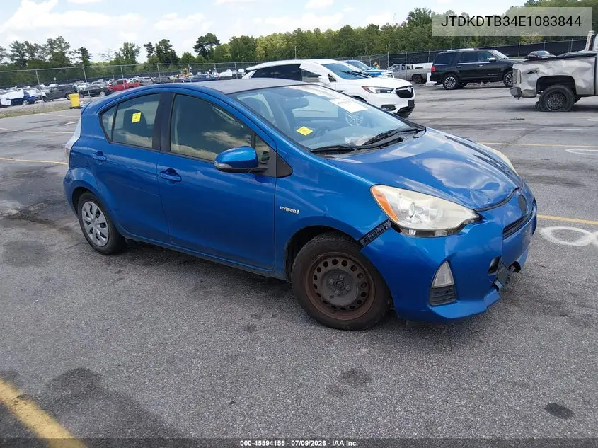 2014 Toyota Prius C Two VIN: JTDKDTB34E1083844 Lot: 45594155