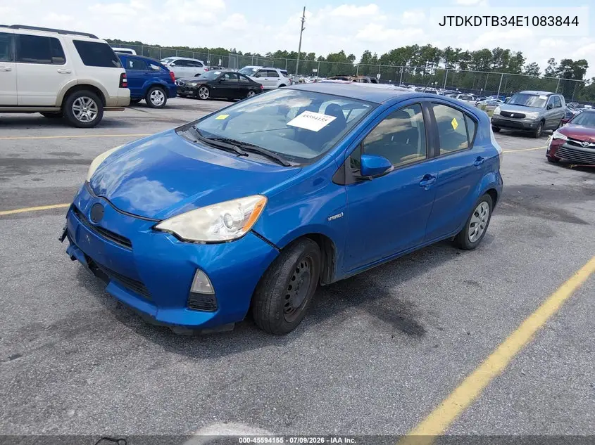 2014 Toyota Prius C Two VIN: JTDKDTB34E1083844 Lot: 45594155