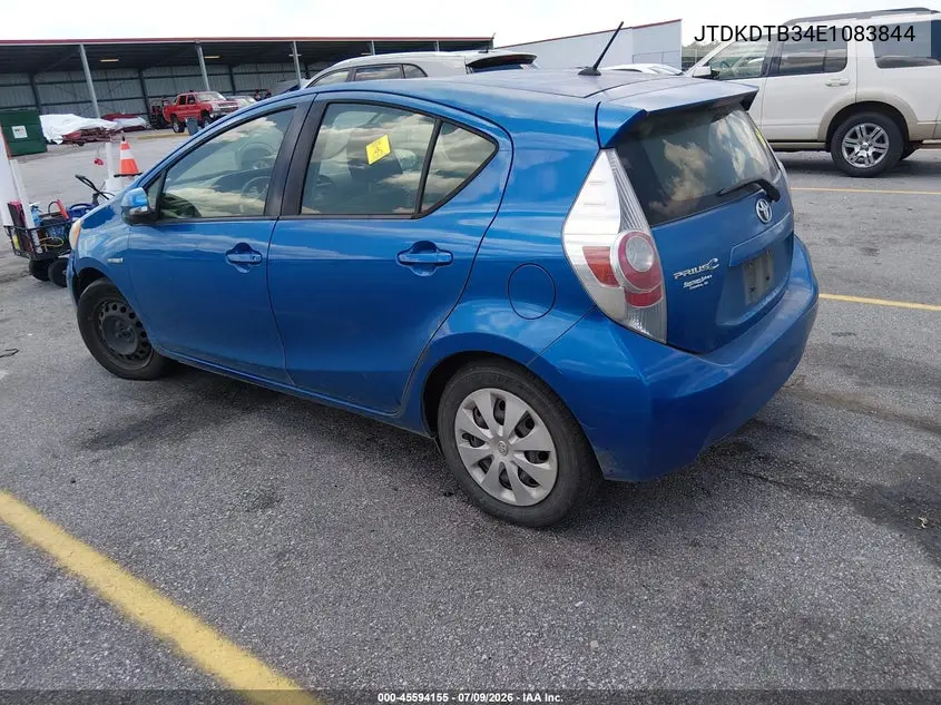2014 Toyota Prius C Two VIN: JTDKDTB34E1083844 Lot: 45594155