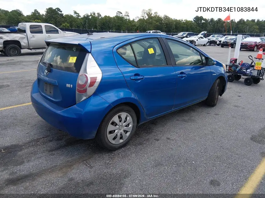2014 Toyota Prius C Two VIN: JTDKDTB34E1083844 Lot: 45594155