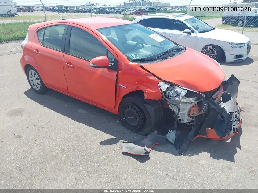 2014 Toyota Prius C Two VIN: JTDKDTB39E1081328 Lot: 45601257
