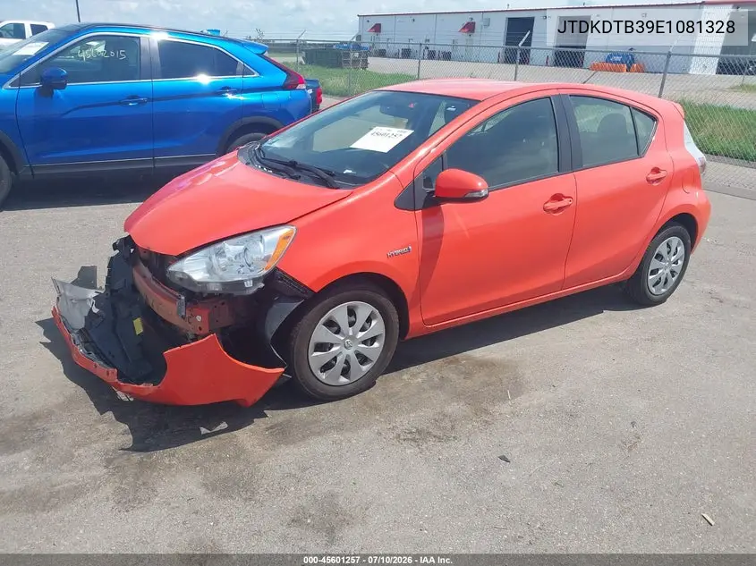 2014 Toyota Prius C Two VIN: JTDKDTB39E1081328 Lot: 45601257