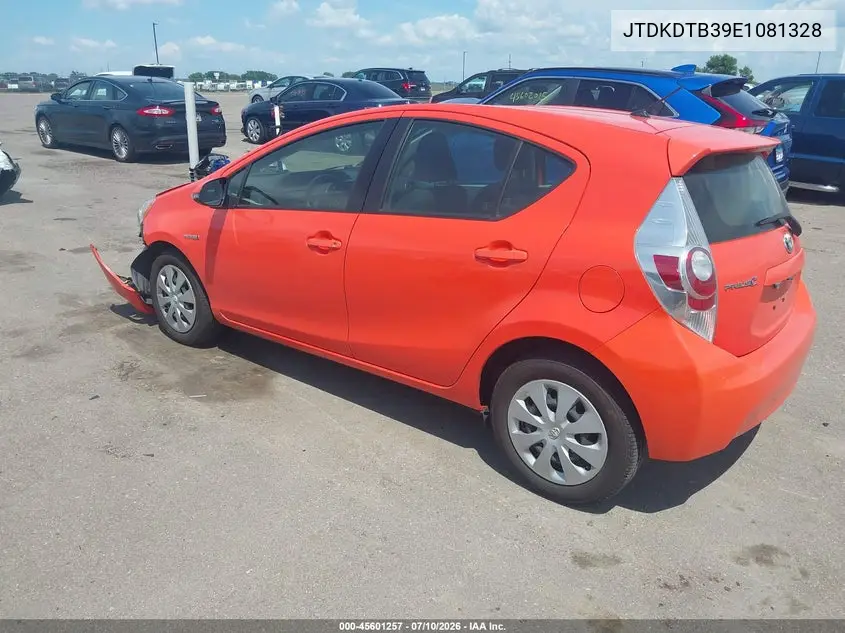 2014 Toyota Prius C Two VIN: JTDKDTB39E1081328 Lot: 45601257