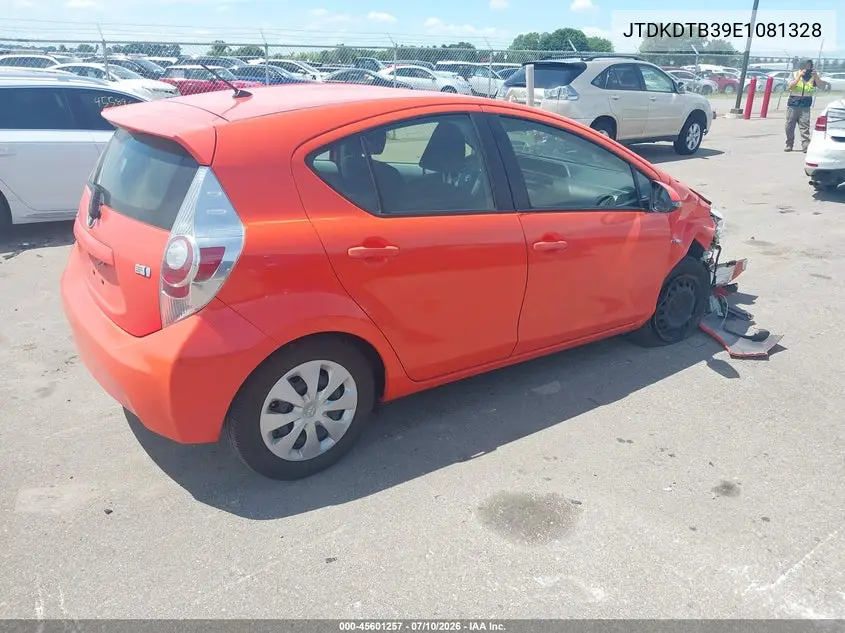 2014 Toyota Prius C Two VIN: JTDKDTB39E1081328 Lot: 45601257