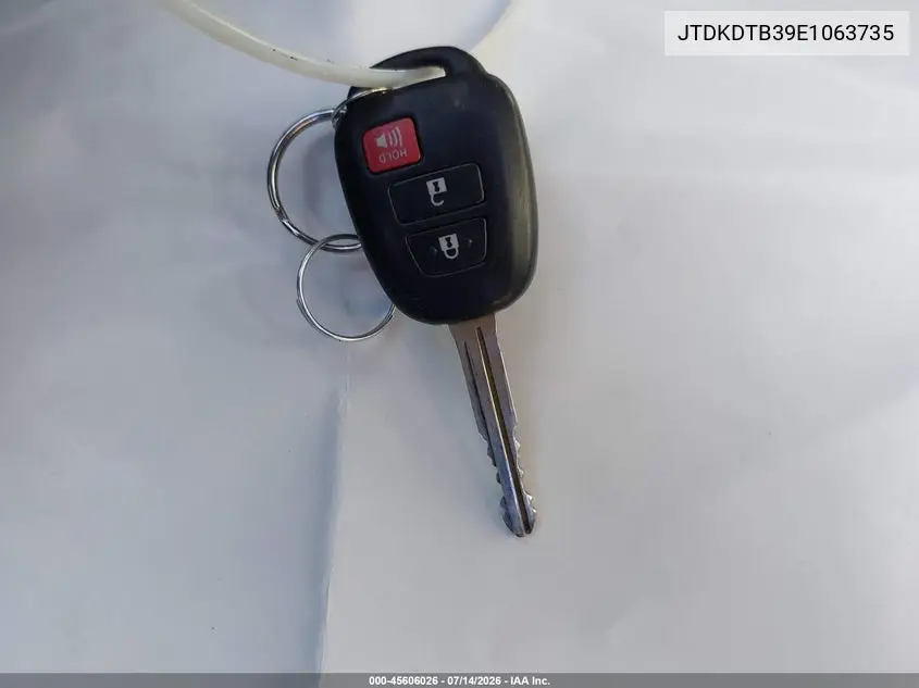 2014 Toyota Prius C One VIN: JTDKDTB39E1063735 Lot: 45606026