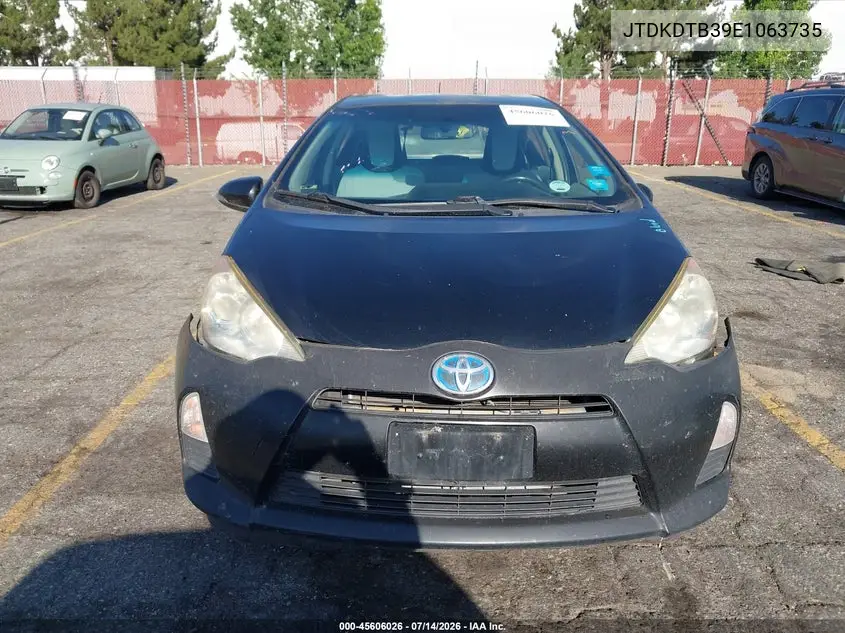 2014 Toyota Prius C One VIN: JTDKDTB39E1063735 Lot: 45606026