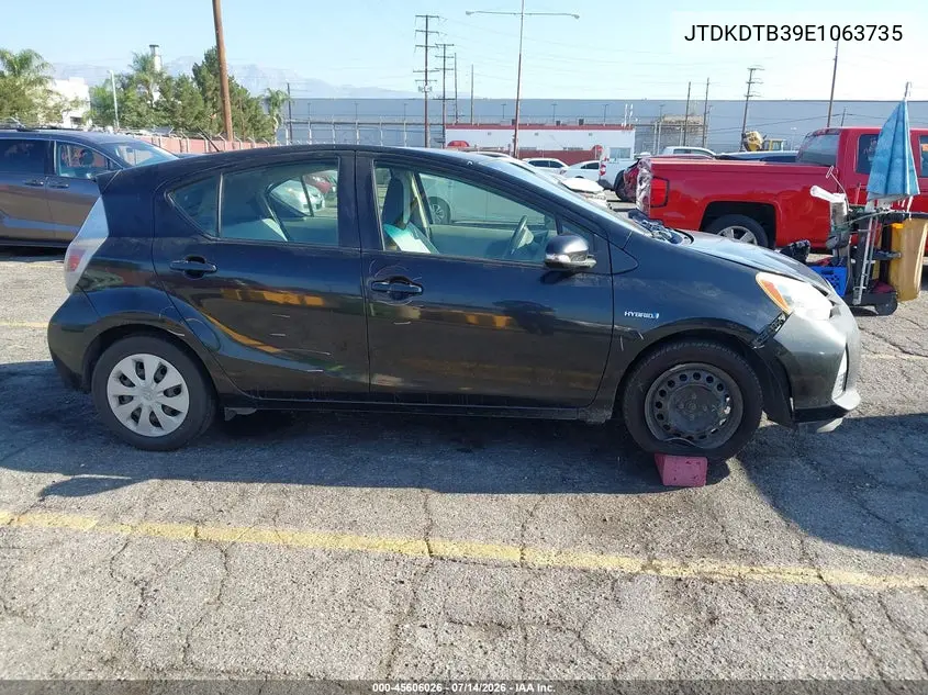 2014 Toyota Prius C One VIN: JTDKDTB39E1063735 Lot: 45606026