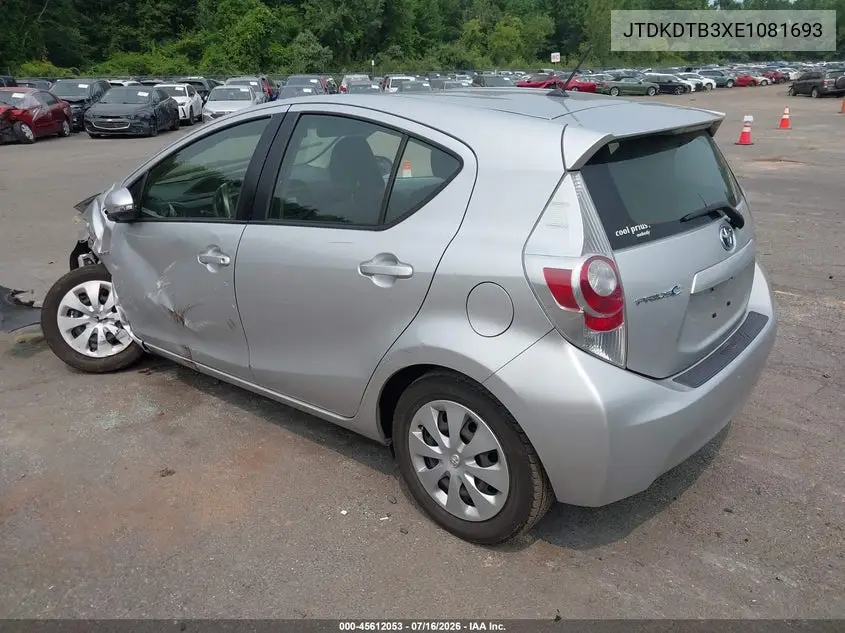 2014 Toyota Prius C Two VIN: JTDKDTB3XE1081693 Lot: 45612053