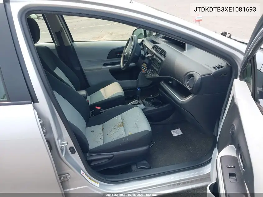 2014 Toyota Prius C Two VIN: JTDKDTB3XE1081693 Lot: 45612053