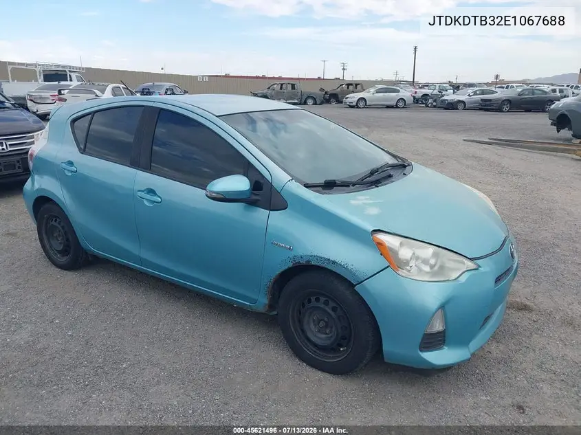 2014 Toyota Prius C One VIN: JTDKDTB32E1067688 Lot: 45621496
