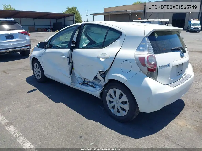 2014 Toyota Prius C Three VIN: JTDKDTB3XE1565749 Lot: 45633865