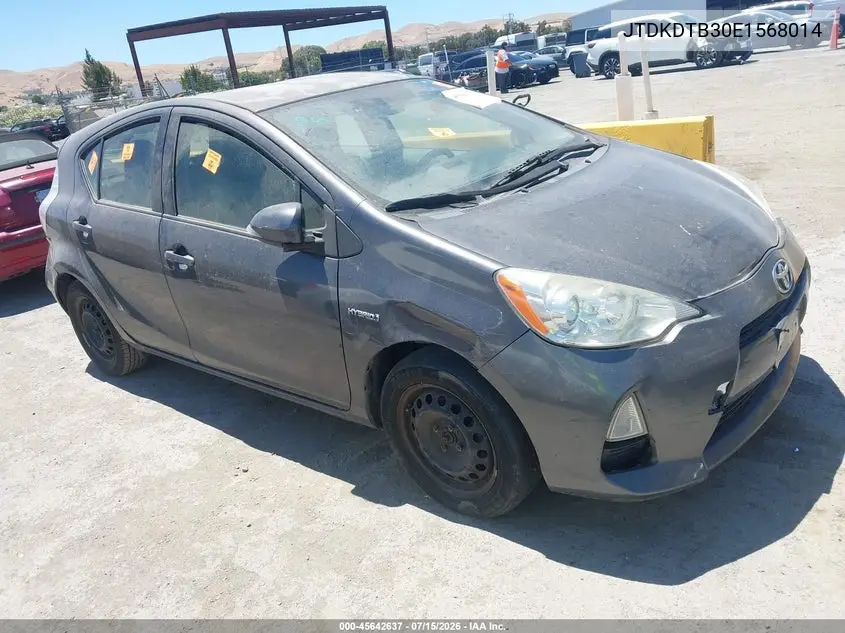 2014 Toyota Prius C One VIN: JTDKDTB30E1568014 Lot: 45642637