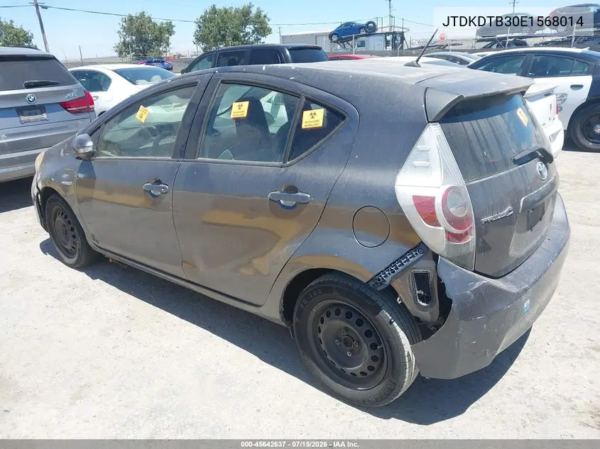 2014 Toyota Prius C One VIN: JTDKDTB30E1568014 Lot: 45642637