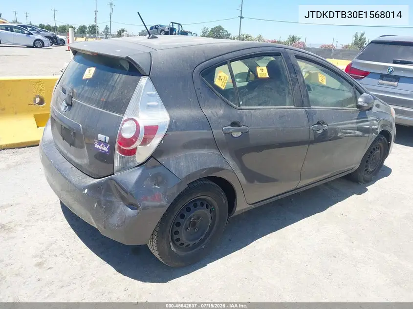 2014 Toyota Prius C One VIN: JTDKDTB30E1568014 Lot: 45642637