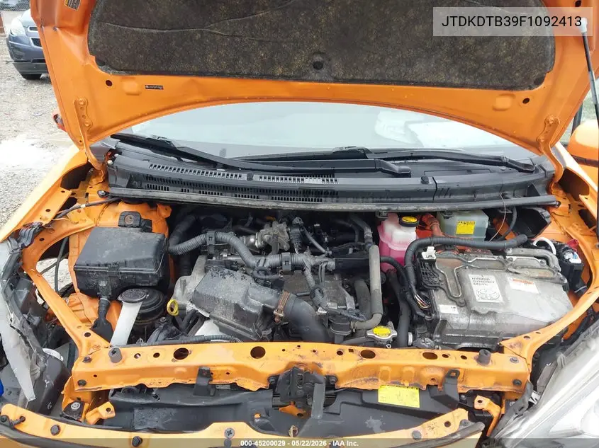 2015 Toyota Prius C Two VIN: JTDKDTB39F1092413 Lot: 45200029