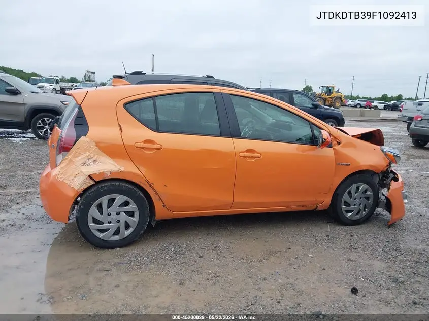 2015 Toyota Prius C Two VIN: JTDKDTB39F1092413 Lot: 45200029