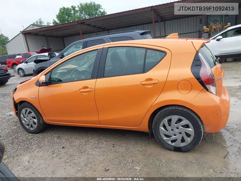 2015 Toyota Prius C Two VIN: JTDKDTB39F1092413 Lot: 45200029