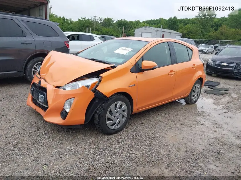 2015 Toyota Prius C Two VIN: JTDKDTB39F1092413 Lot: 45200029