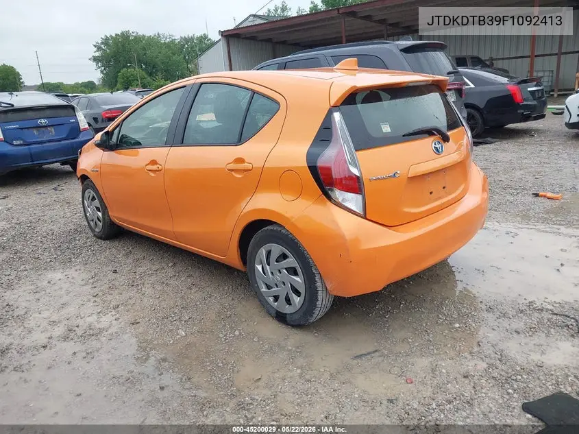 2015 Toyota Prius C Two VIN: JTDKDTB39F1092413 Lot: 45200029