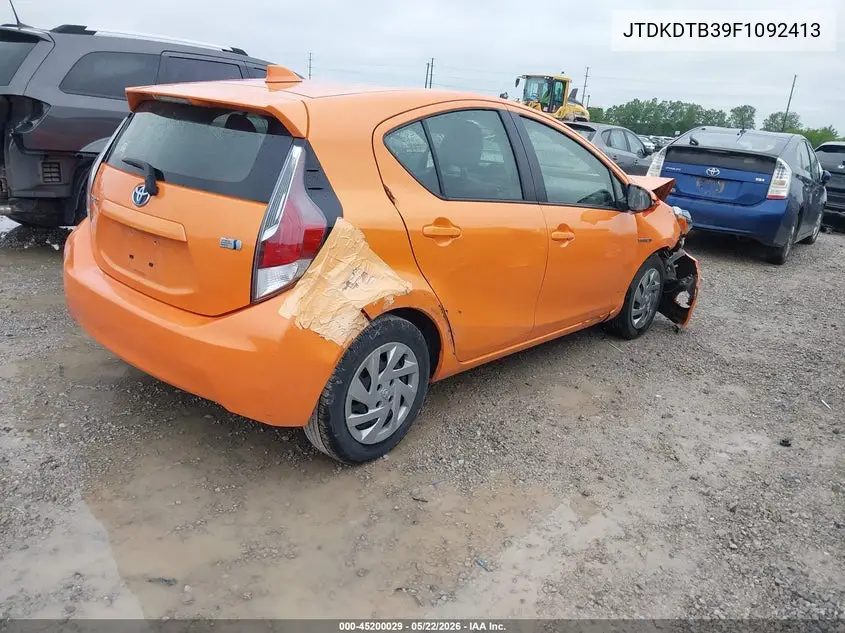 2015 Toyota Prius C Two VIN: JTDKDTB39F1092413 Lot: 45200029