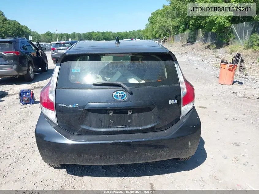 2015 Toyota Prius C One VIN: JTDKDTB38F1579201 Lot: 45247690