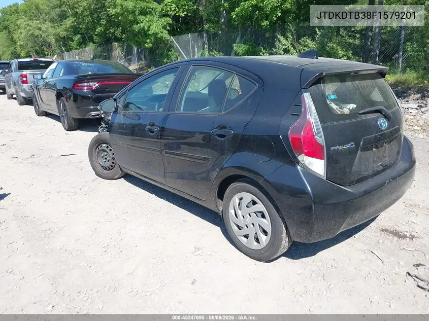 2015 Toyota Prius C One VIN: JTDKDTB38F1579201 Lot: 45247690