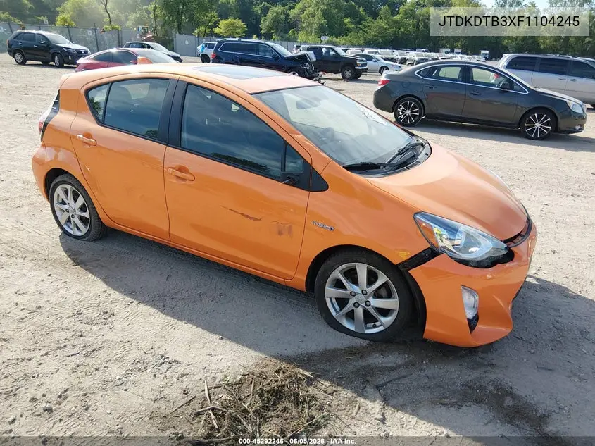 2015 Toyota Prius C Four VIN: JTDKDTB3XF1104245 Lot: 45292246