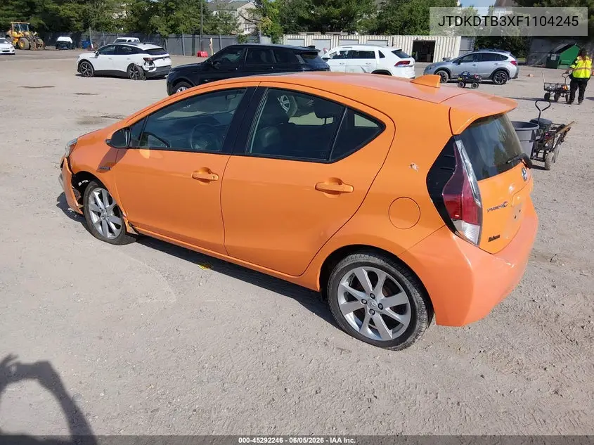 2015 Toyota Prius C Four VIN: JTDKDTB3XF1104245 Lot: 45292246
