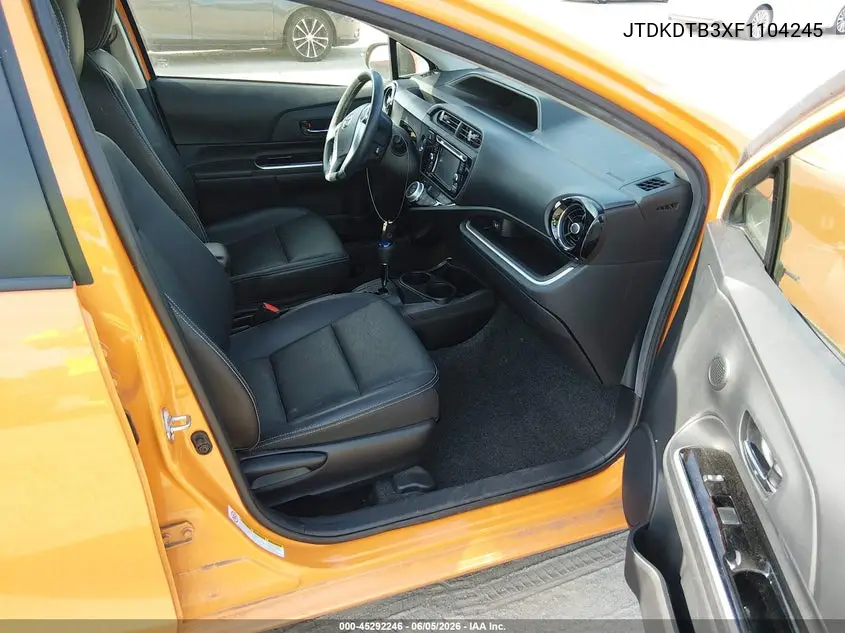 2015 Toyota Prius C Four VIN: JTDKDTB3XF1104245 Lot: 45292246
