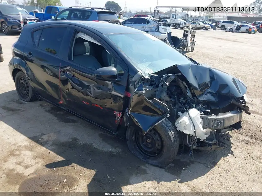 2015 Toyota Prius C Four VIN: JTDKDTB33F1113613 Lot: 45292644
