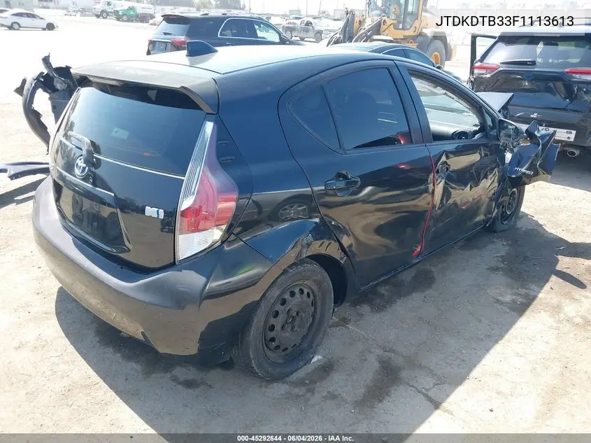 2015 Toyota Prius C Four VIN: JTDKDTB33F1113613 Lot: 45292644