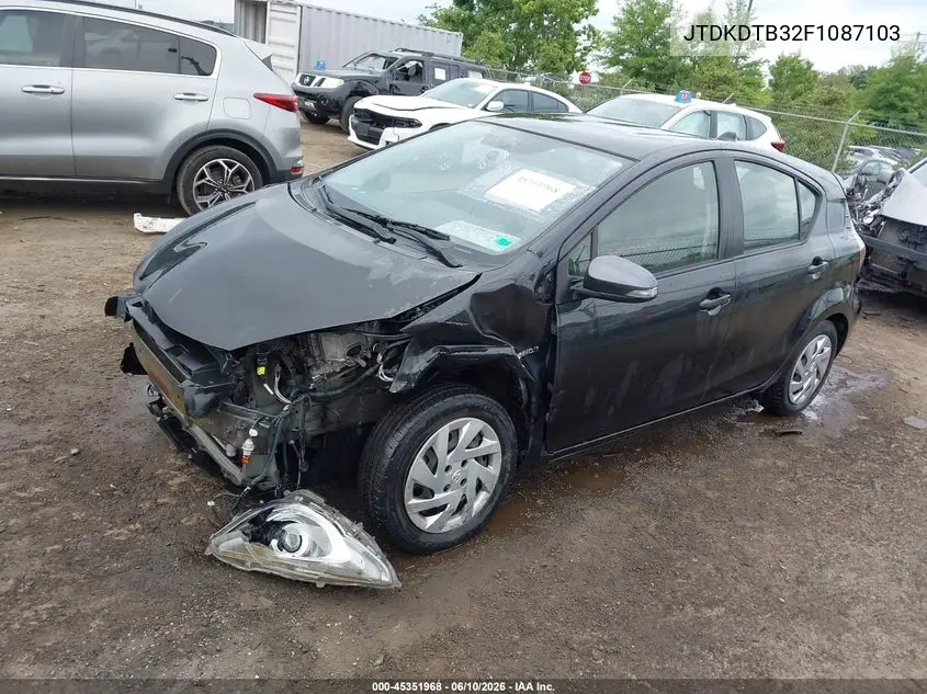 2015 Toyota Prius C Three VIN: JTDKDTB32F1087103 Lot: 45351968